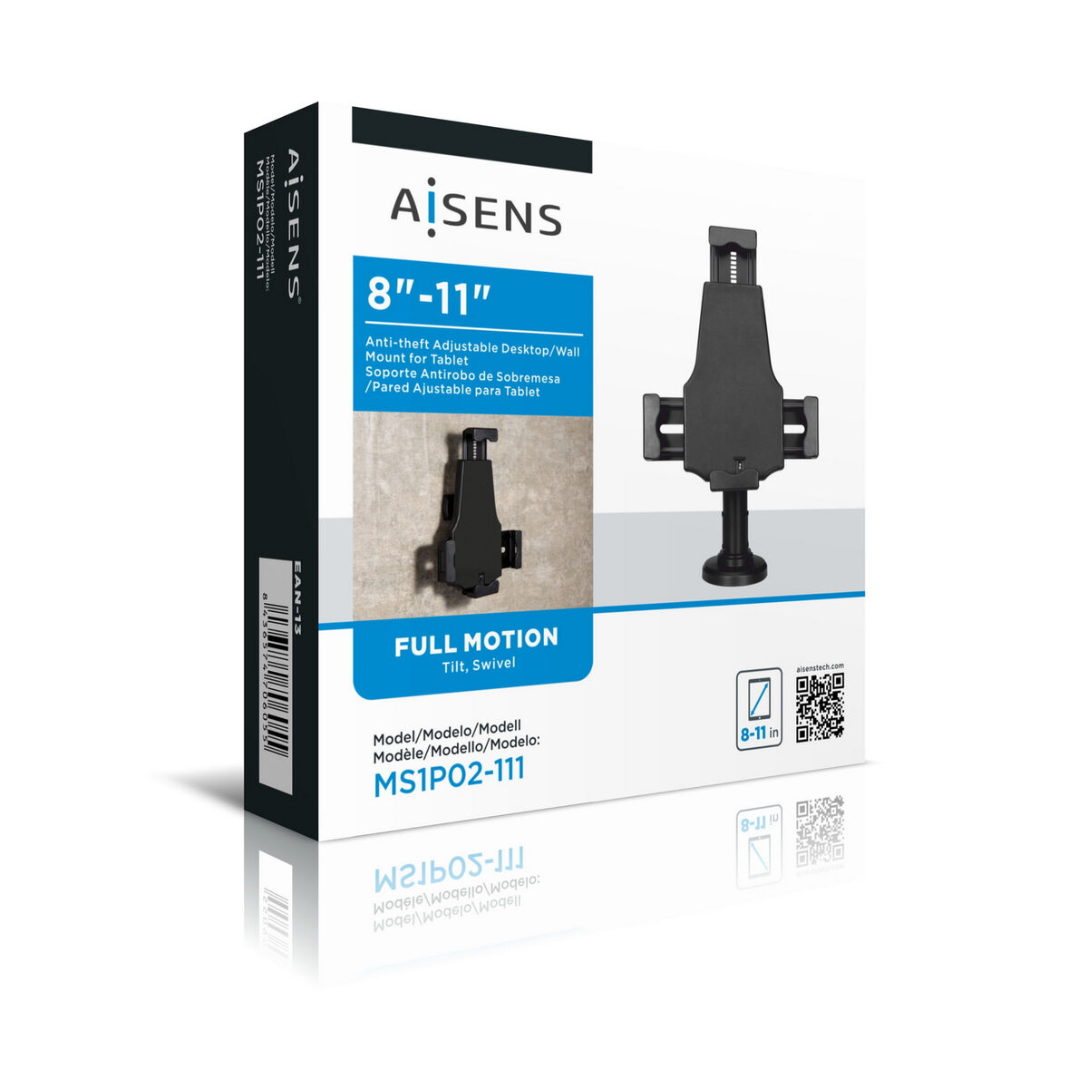 Tablet Mount Aisens Store 'n' Go Anti-theft Black